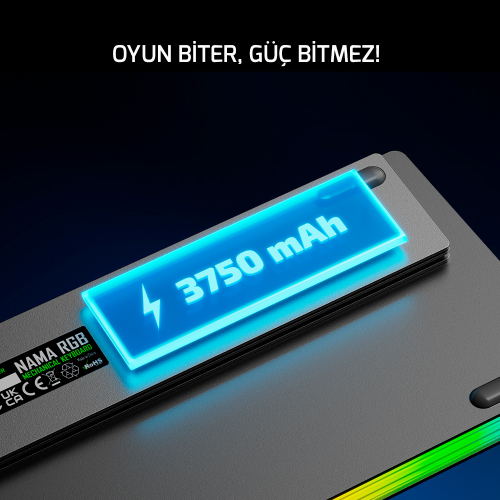 GamePower Nama RGB Mekanik Kablolu, 2.4Ghz, Bluetooth 3 Mod Aliminyum Gaming Klavye