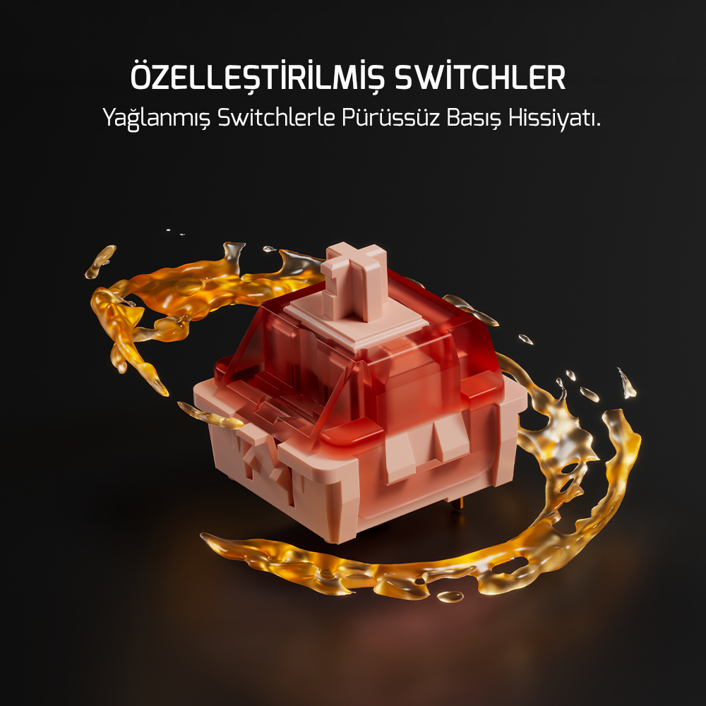 GamePower Nama RGB Mekanik Kablolu, 2.4Ghz, Bluetooth 3 Mod Aliminyum Gaming Klavye