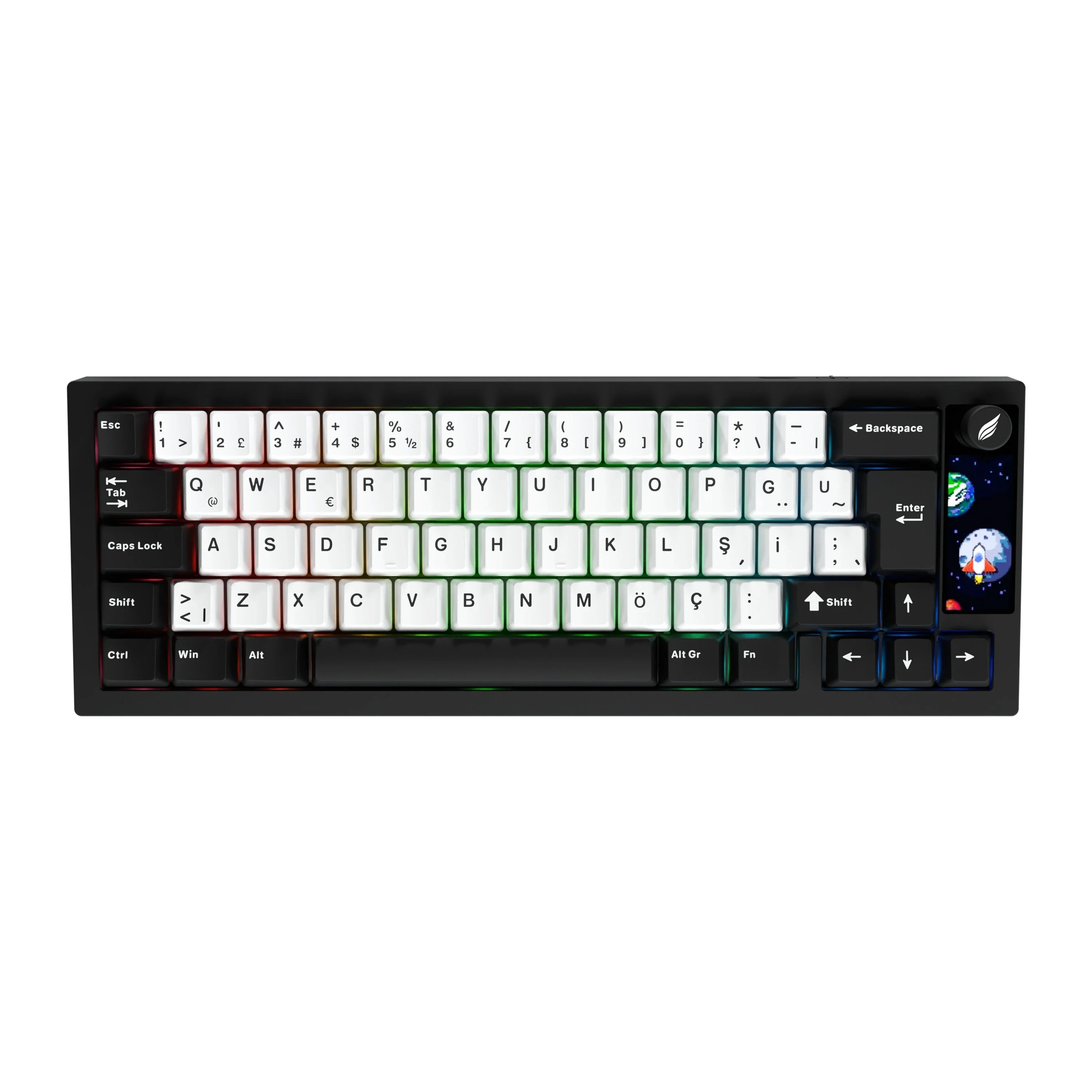  Hawk HK540 Mekanik Prelubed Switch RGB Tri-Mode Kablosuz/Bluetooth %65 Full Türkçe Gaming Klavye
