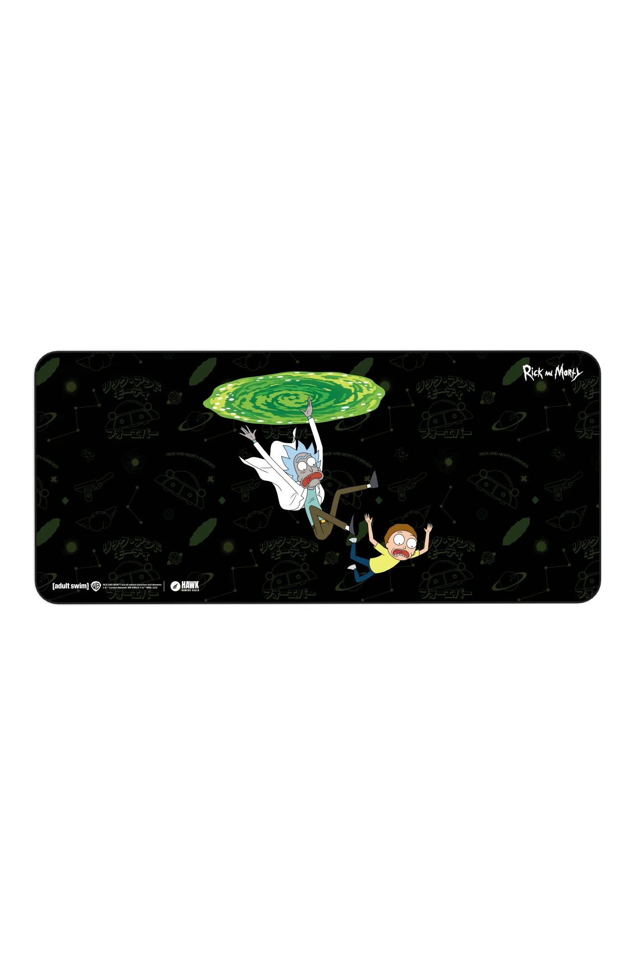 Hawk Rick And Morty Portal 90x40 Mouse Pad