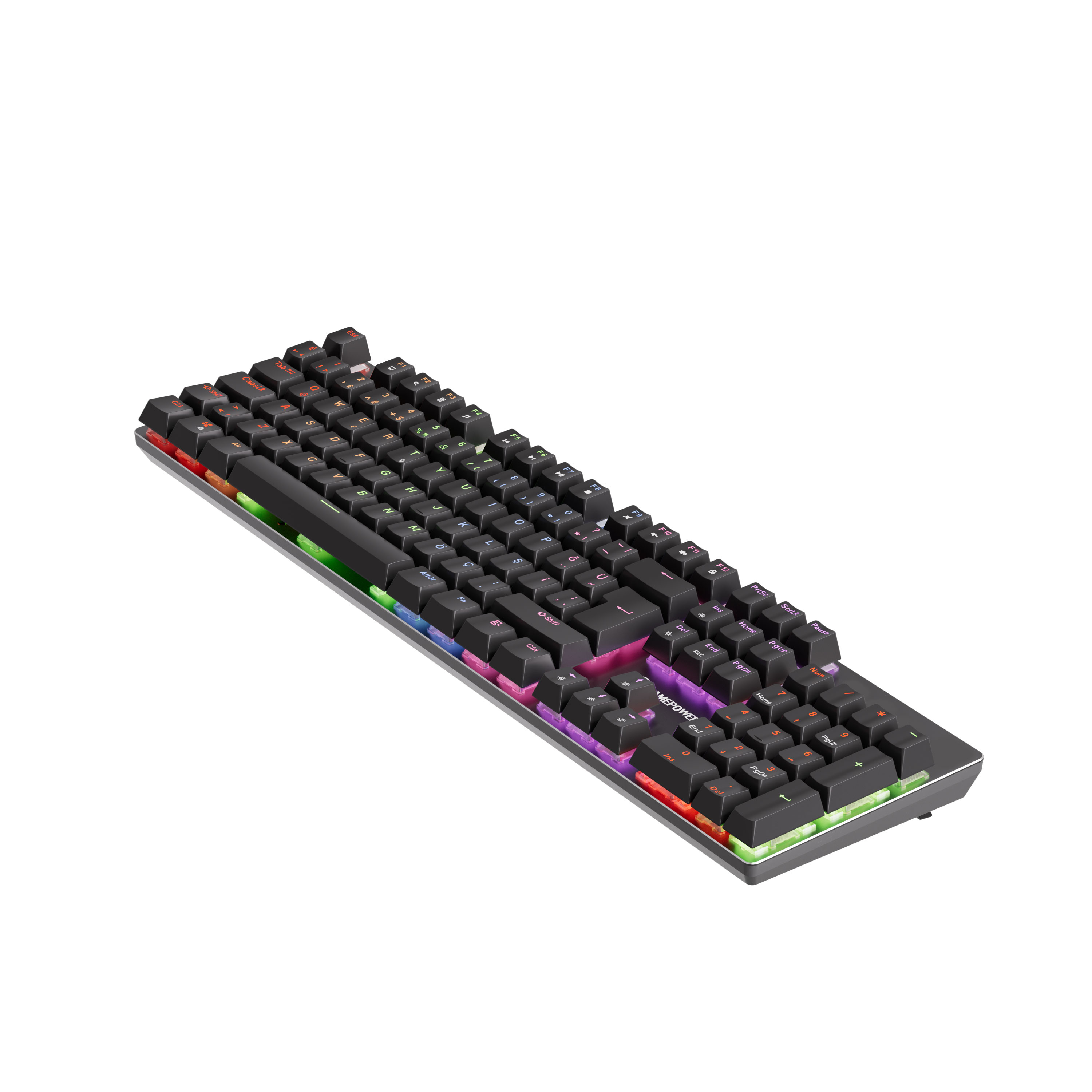 GamePower Ogre RGB 60M Blue Switch Türkçe Q USB Mekanik Gaming Klavye