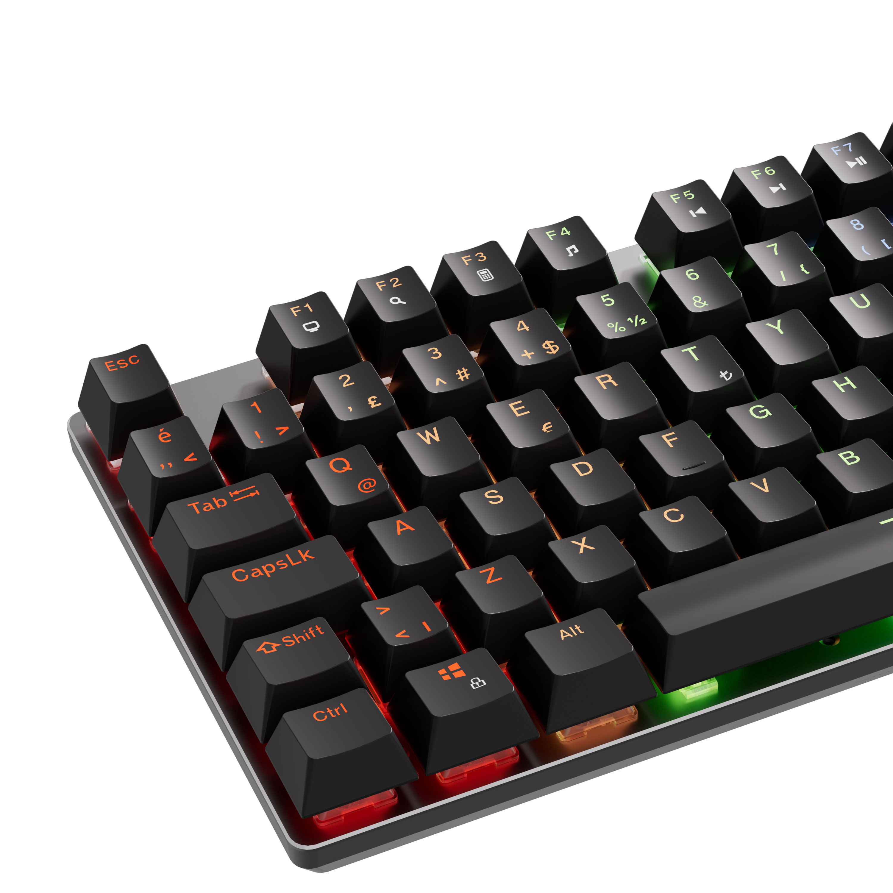 GamePower Ogre RGB 60M Blue Switch Türkçe Q USB Mekanik Gaming Klavye