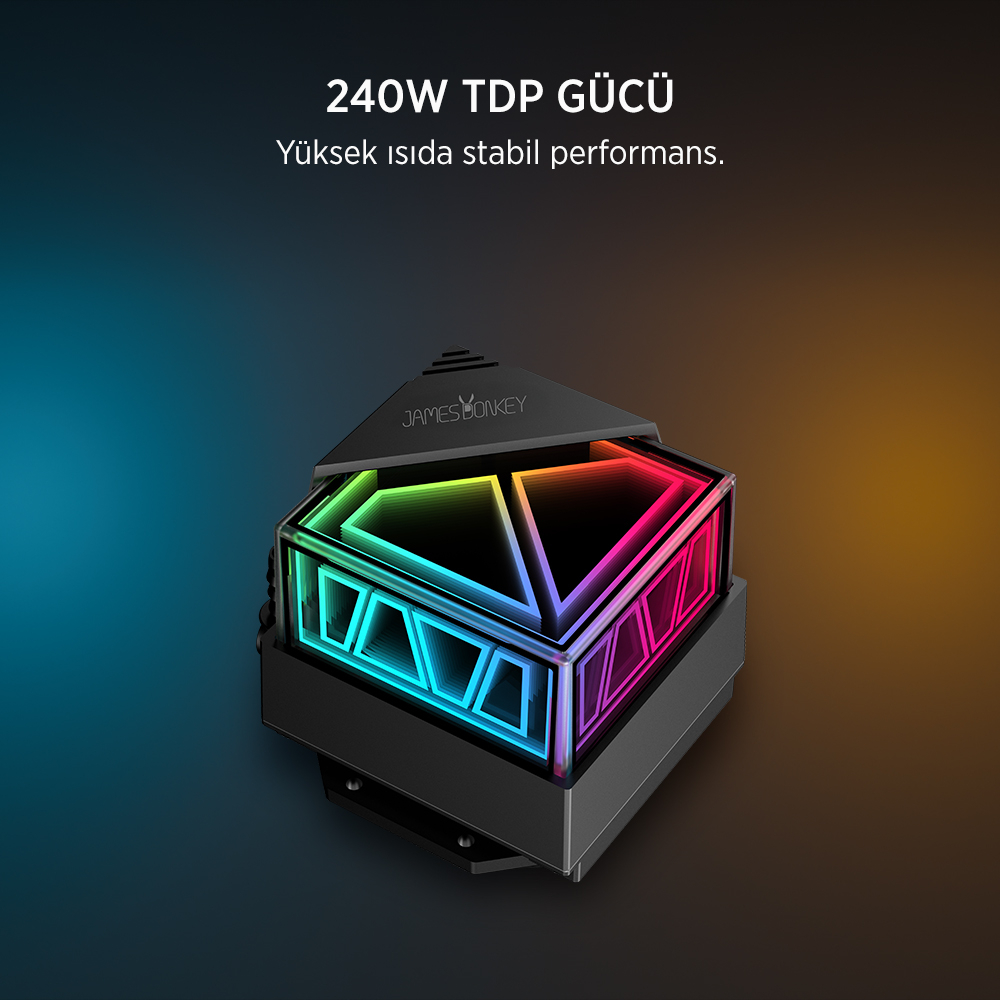 James Donkey Lugis JDC240 ARGB 240mm Sıvı İşlemci Soğutucu AM5 ve LGA1700 Uyumlu