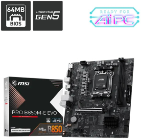 MSI PRO B850M-E EVO DDR5 AMD AM5 Soket DDR5 8200+(OC)MHz mATX Gaming (Oyuncu) Anakart