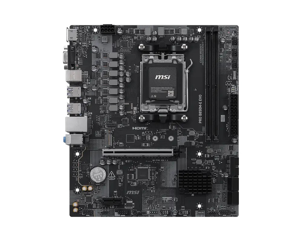 MSI PRO B850M-E EVO DDR5 AMD AM5 Soket DDR5 8200+(OC)MHz mATX Gaming (Oyuncu) Anakart