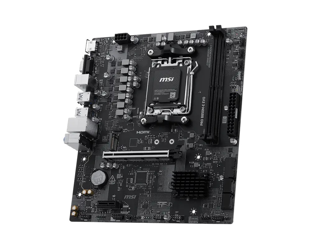 MSI PRO B850M-E EVO DDR5 AMD AM5 Soket DDR5 8200+(OC)MHz mATX Gaming (Oyuncu) Anakart