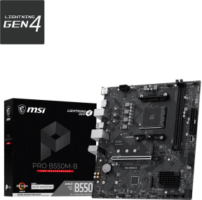 MSI Pro B550M-B AM4 DDR4 4600(OC) HDMI DP 2x M.2 Gaming (Oyuncu) Anakart