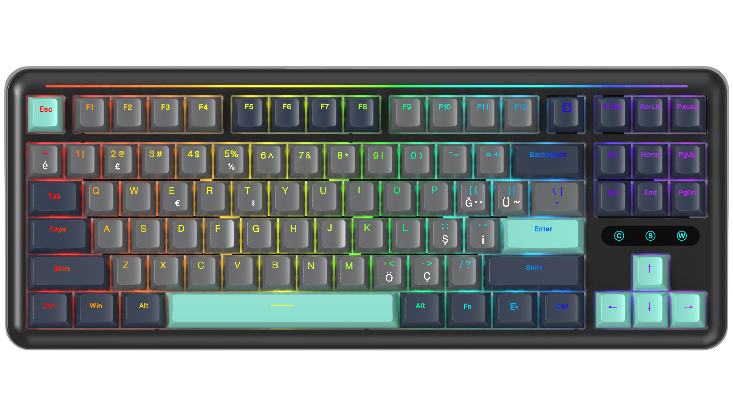 GamePower Zoom RGB Kablolu Mekanik Siyah Gaming Klavye