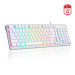 MageGee GK980 98 Tuş RGB Kablolu Membran Gaming Beyaz Klavye