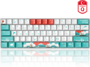 MageGee Star61 Waves %60 Hot-Swap Mekanik Beyaz Gaming Klavye
