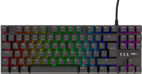 Hawk HK410 Mekanik Mavi Switch 19 Mod RGB Kablolu Siyah TKL Türkçe Gaming Oyuncu Klavye