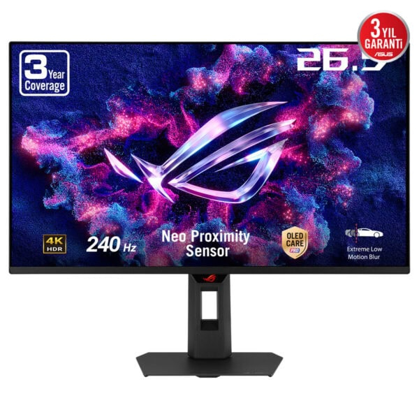 ASUS ROG Strix XG27UQDMS 26.5″ 240Hz 0.03ms 4K UHD Adaptive Sync Tandem QD-OLED Pivot Gaming Monitör