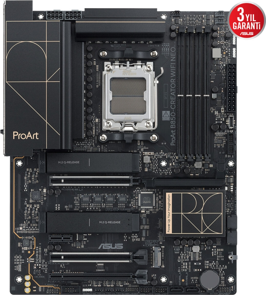 ASUS PROART B850-CREATOR WIFI NEO AMD B850 Soket AM5 DDR5 9000+MT/s(OC) Wi-Fi 7 ATX Anakart