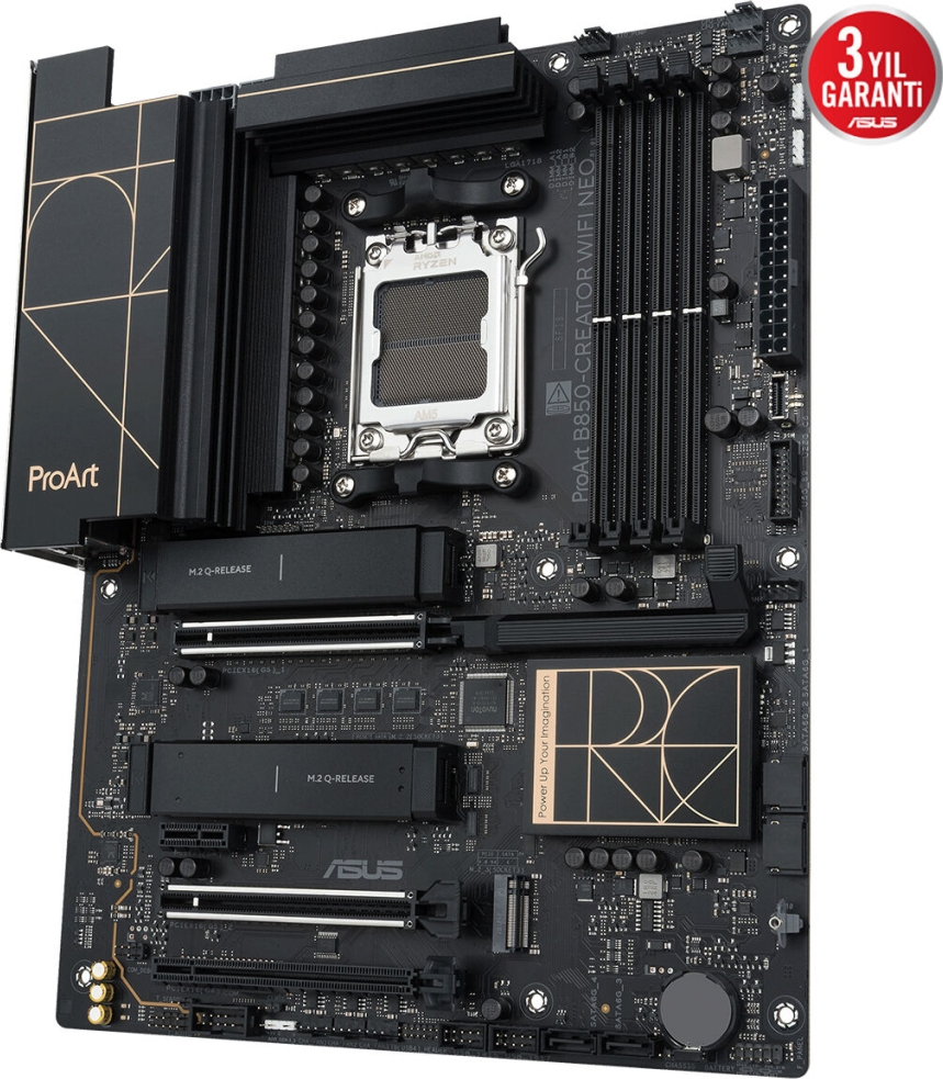 ASUS PROART B850-CREATOR WIFI NEO AMD B850 Soket AM5 DDR5 9000+MT/s(OC) Wi-Fi 7 ATX Anakart
