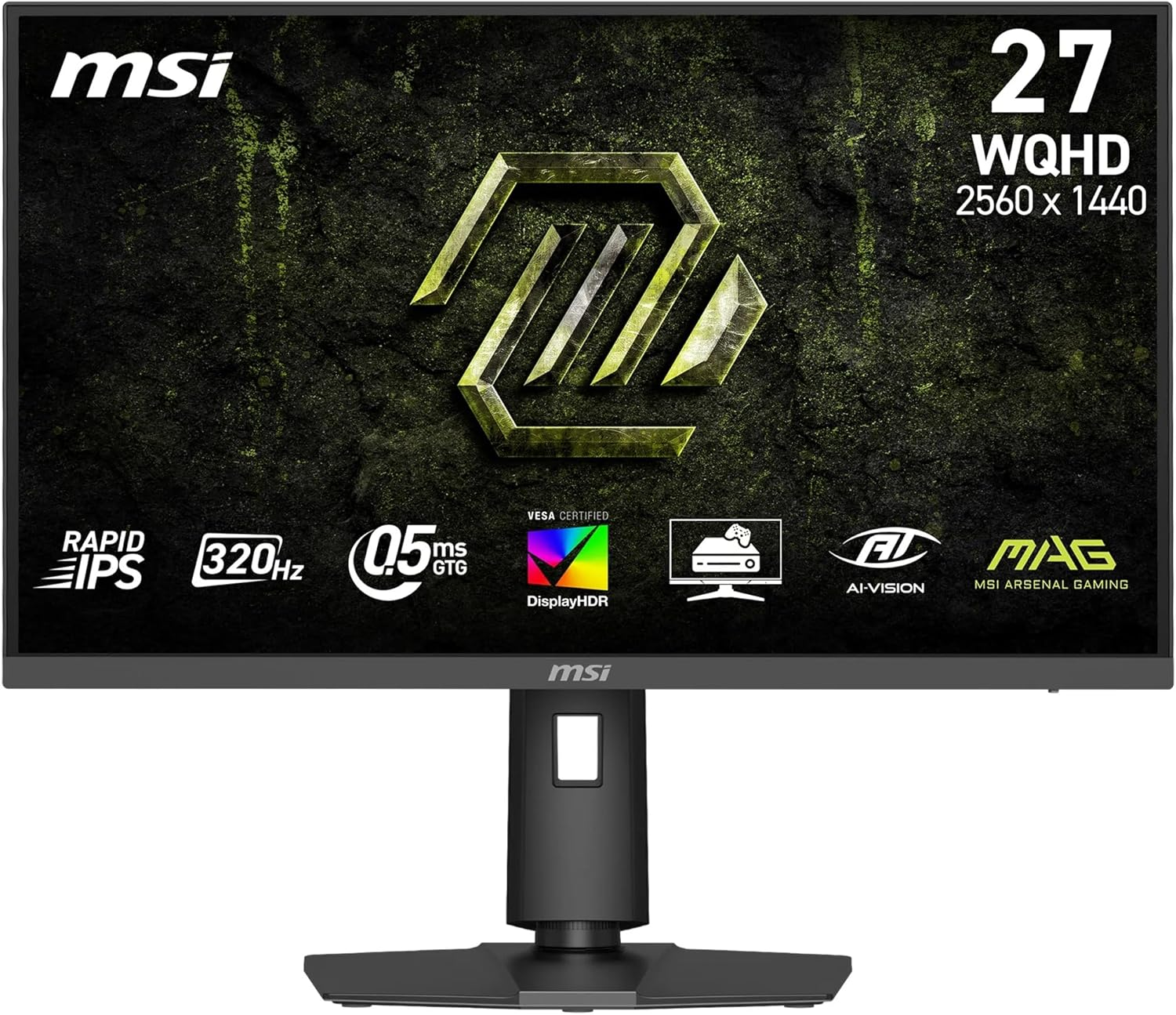 MSI MAG 274QPF X32 27″ 320Hz 0.5ms 2K AdaptiveSync HDR400 Pivot WQHD Rapid IPS Gaming Monitör