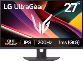LG UltraGear G6 27G610A-B 27″ 200Hz 1ms 2K FreeSync Premium HDR400 Pivot QHD IPS Gaming Monitör