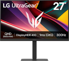 LG UltraGear 27G640A-B 27″ 300Hz 1ms 2K AdaptiveSync HDR400 Pivot QHD IPS Gaming Monitör