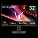 LG UltraGear 32G600A-B 32″ 180Hz 1ms 2K FreeSync HDR10 QHD VA Curved 1000R Gaming Monitör