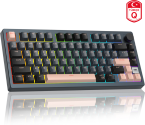 MageGee Light75 Tri-Mode RGB Hot-Swap Mekanik Siyah Gaming Klavye