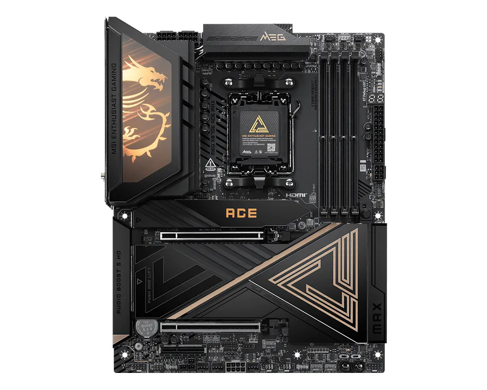 MSI MEG X870E ACE MAX WIFI7 AM5 DDR5 8400+(OC)MHz Type-C ATX Gaming Anakart