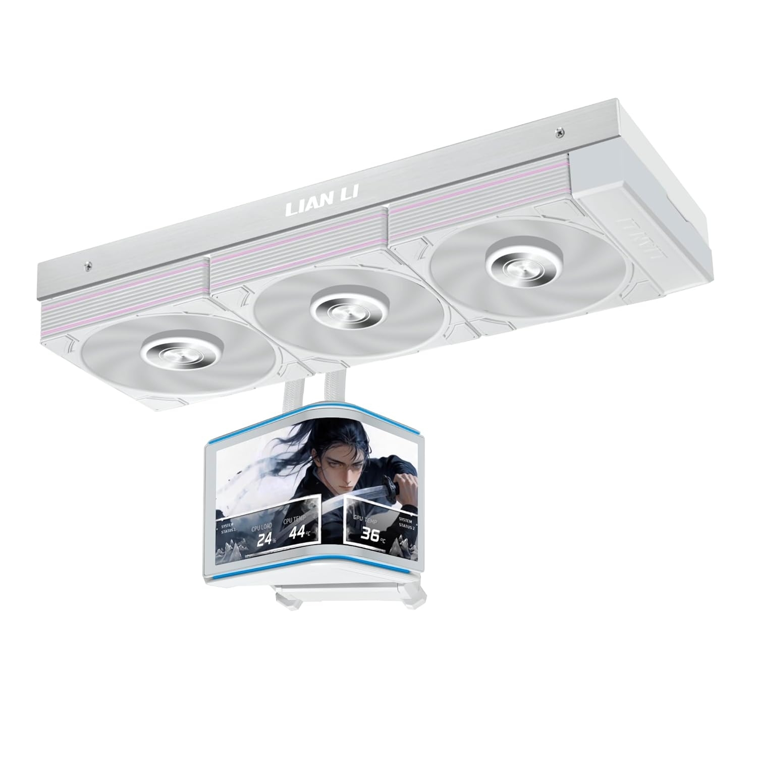 Lian Li HydroShift II OLED Curved 360P28 360mm Beyaz Sıvı Soğutucu (G89.GHS2OLDC36PW.00)