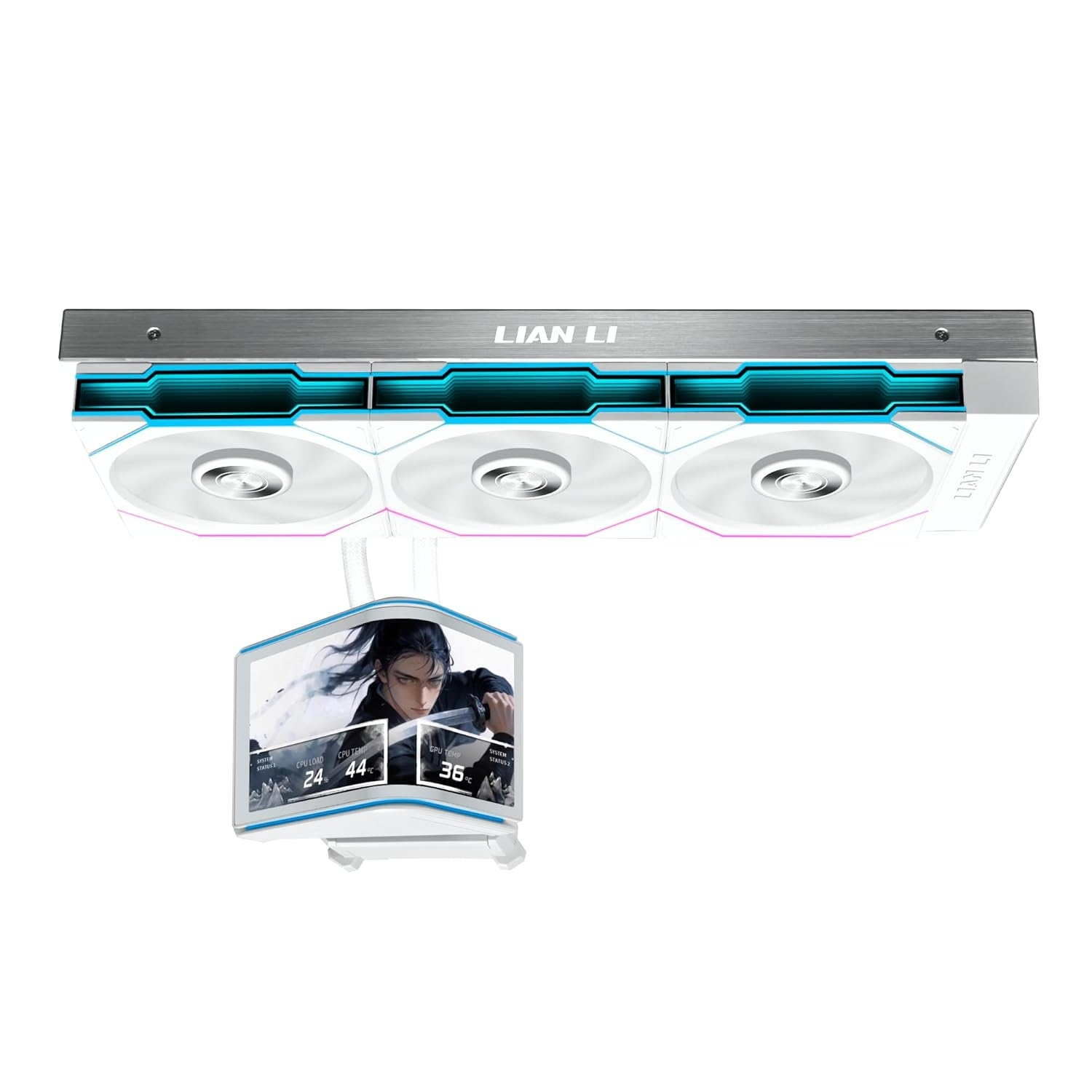 Lian Li HydroShift II OLED Curved 360TL 360mm Beyaz Sıvı Soğutucu (G89.GHS2OLDC36TW.00)