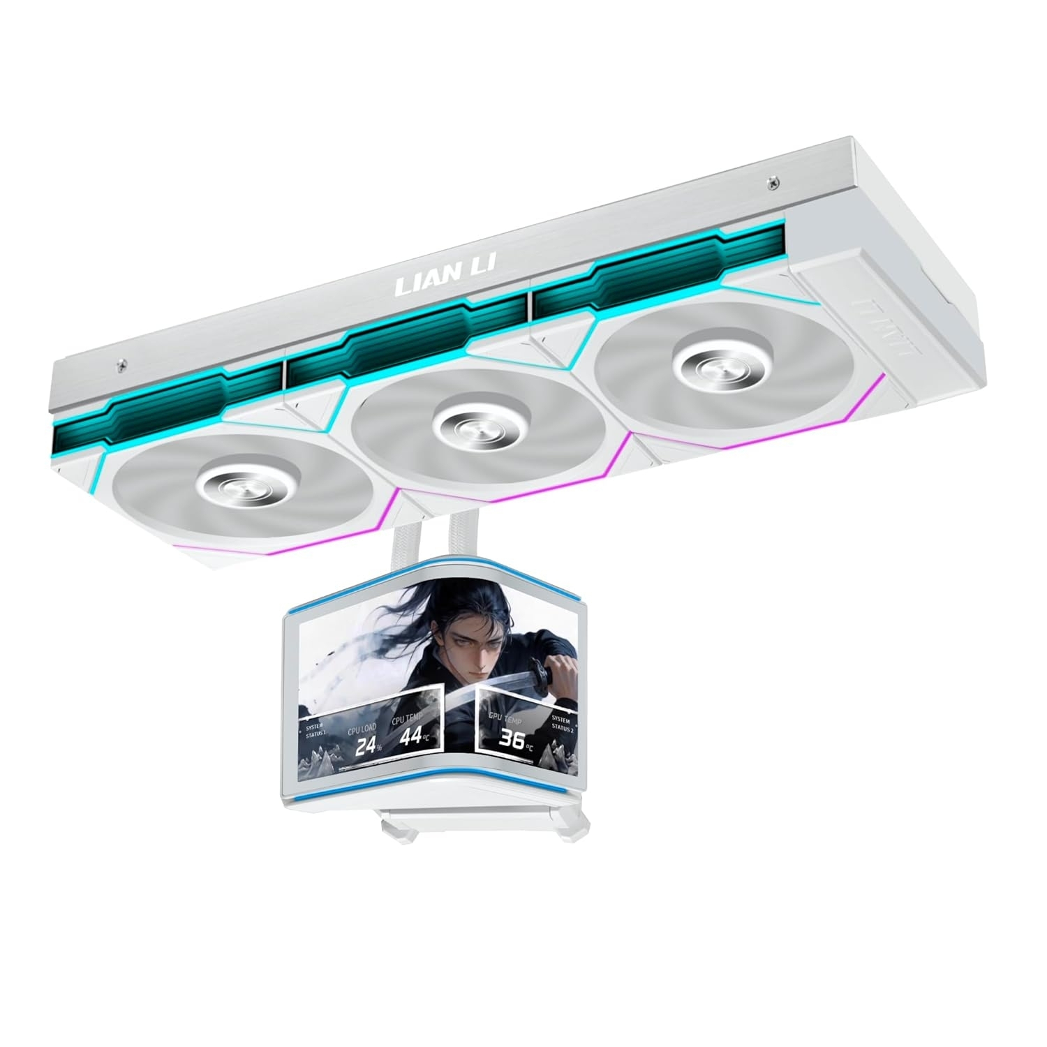 Lian Li HydroShift II OLED Curved 360TL 360mm Beyaz Sıvı Soğutucu (G89.GHS2OLDC36TW.00)