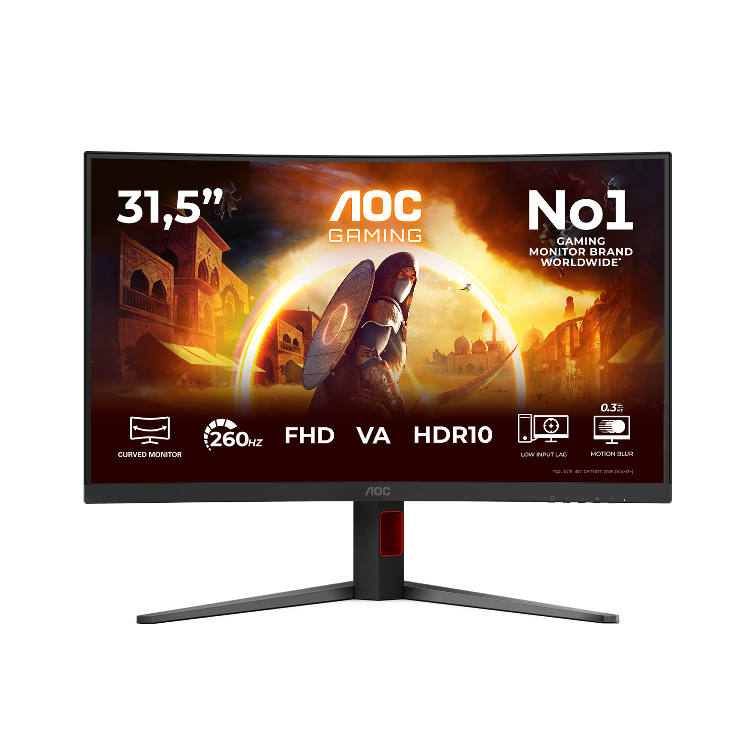 AOC C32G4Z 31.5″ 260Hz 0.3ms HDR10 Adaptive Sync Full HD 1500R Kavisli Gaming (Oyuncu) Monitör