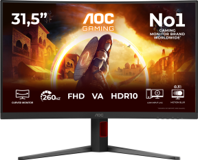 AOC C32G4Z 31.5″ 260Hz 0.3ms HDR10 Adaptive Sync Full HD 1500R Kavisli Gaming (Oyuncu) Monitör