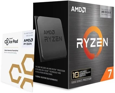 AMD Ryzen 7 5800X3D 10th Anniversary Edition 3.4GHz 8 Çekirdek 96MB Önbellek Soket AM4 Box İşlemci
