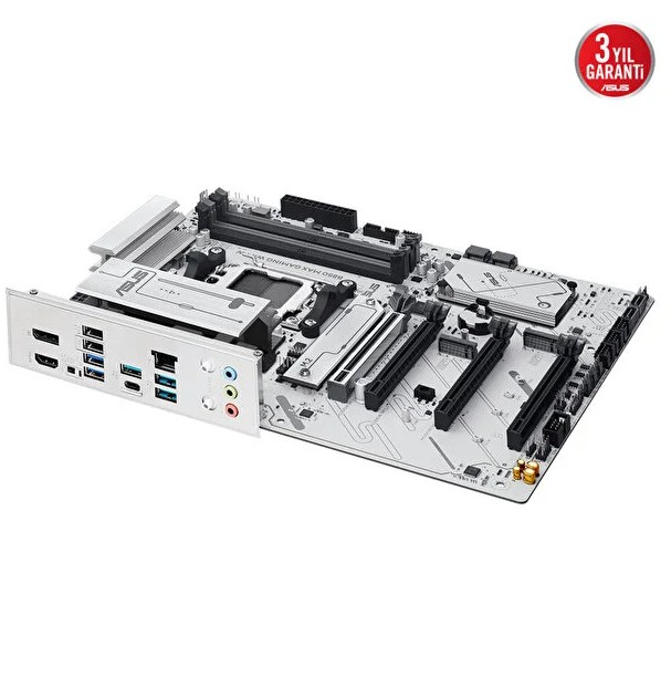 ASUS B850 MAX GAMING WIFI W AMD Soket AM5 B850 DDR5 8000+MT/s (OC) Wi-Fi 6E ATX Anakart (90MB1PR0-M0EAY0)