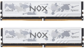 Apacer NOX 32GB (2x16GB) 6000MHz CL38 DDR5 Beyaz Gaming Ram (AH5U32G60C622MWAA-2)