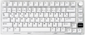 Wraith W75 V2 Klavye Phantom White İngilizce (Manyetik Switch / HE)
