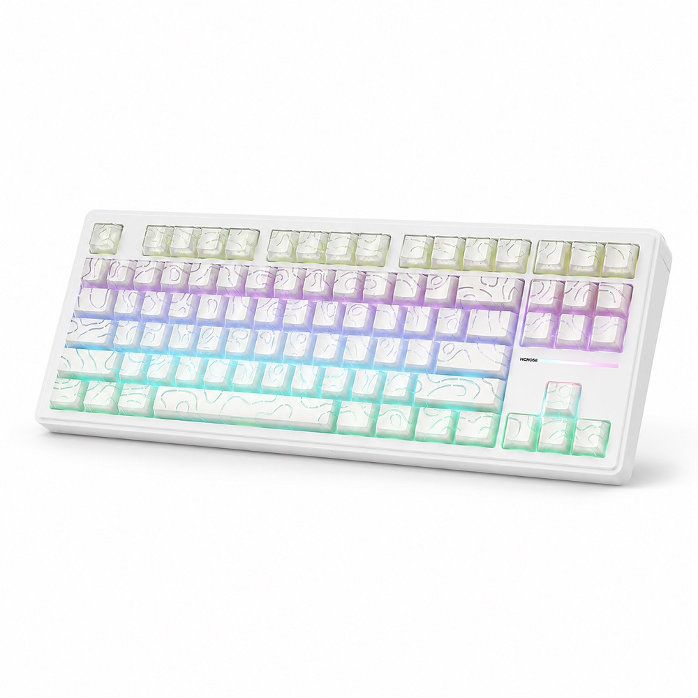 YUNZII YZ87 Mekanik Klavye White Line