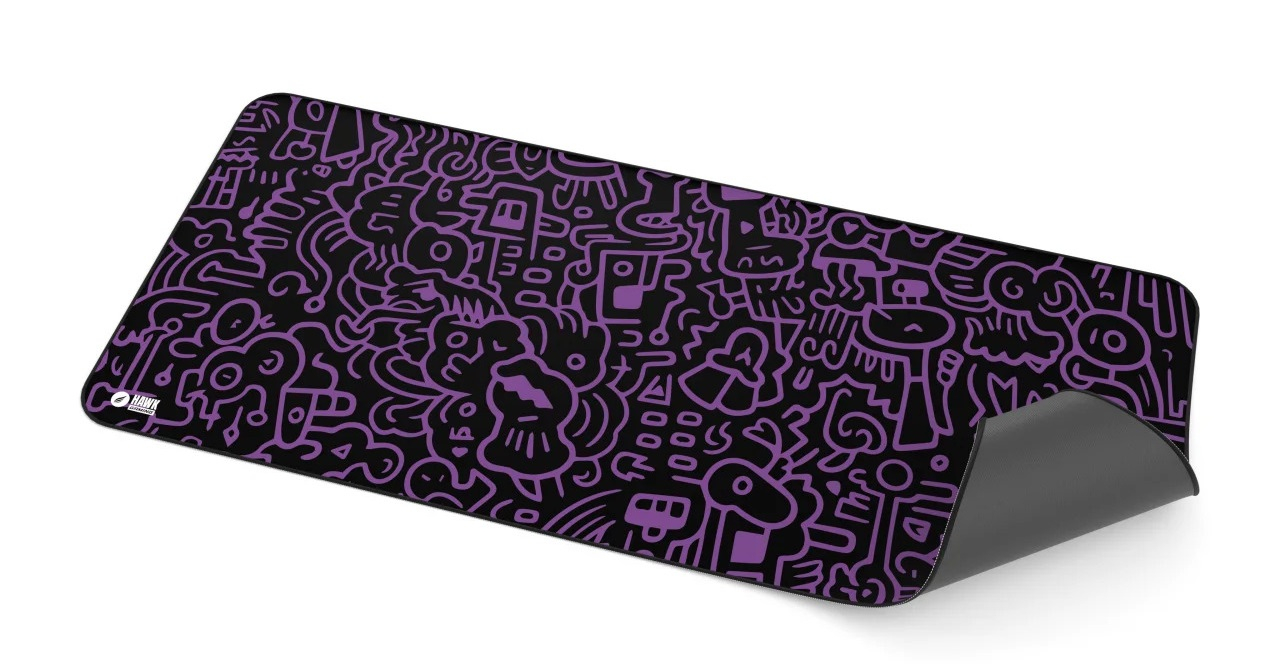 Hawk Doodle 90x40 Mouse Pad