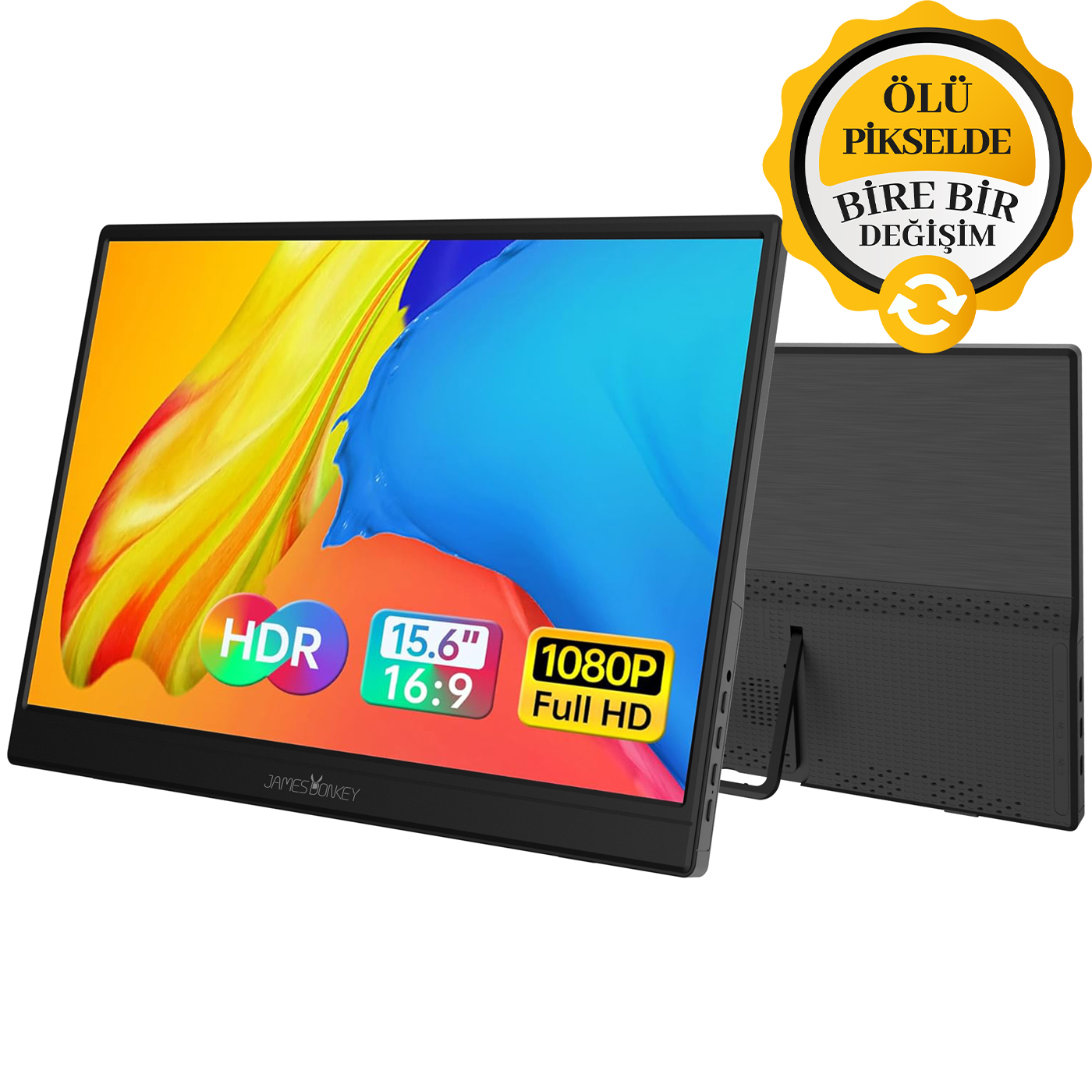 James Donkey JDP15 15,6″ 60Hz Full HD IPS Taşınabilir Monitör (Ölü Piksel Değişim Garantisi)