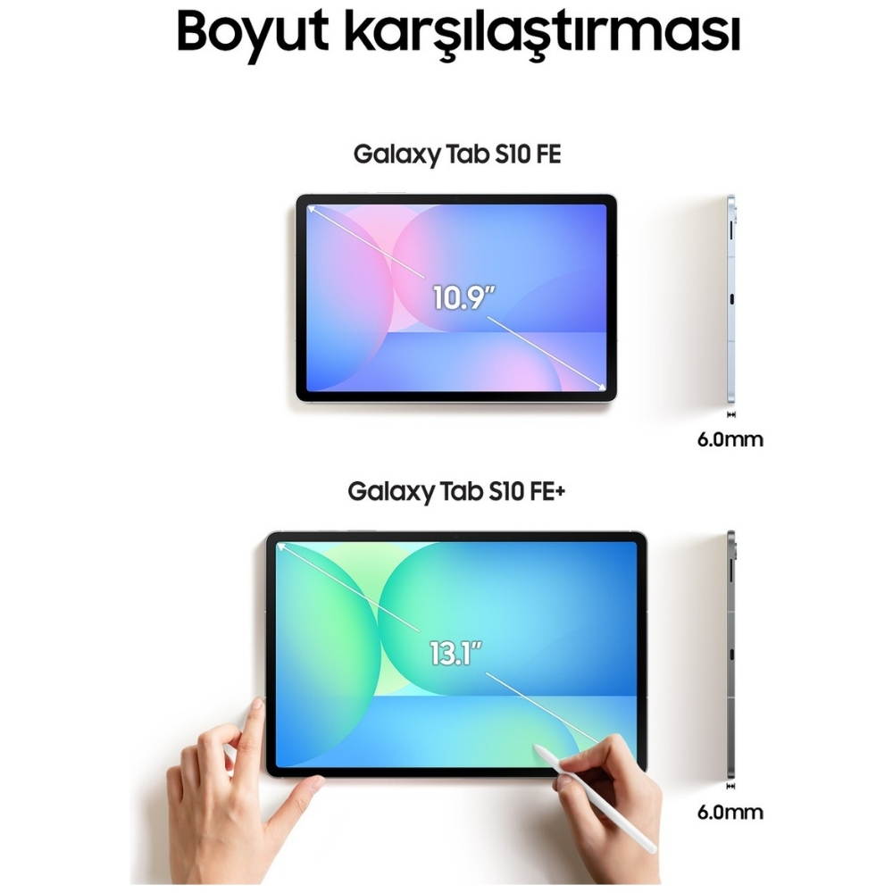 Samsung Galaxy Tab S10 FE SM-X520 8 GB 128 GB 10.9″ Gri Tablet