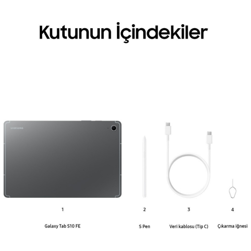 Samsung Galaxy Tab S10 FE Plus SM-X620 8GB 128GB 13.1″ Gümüş Tablet