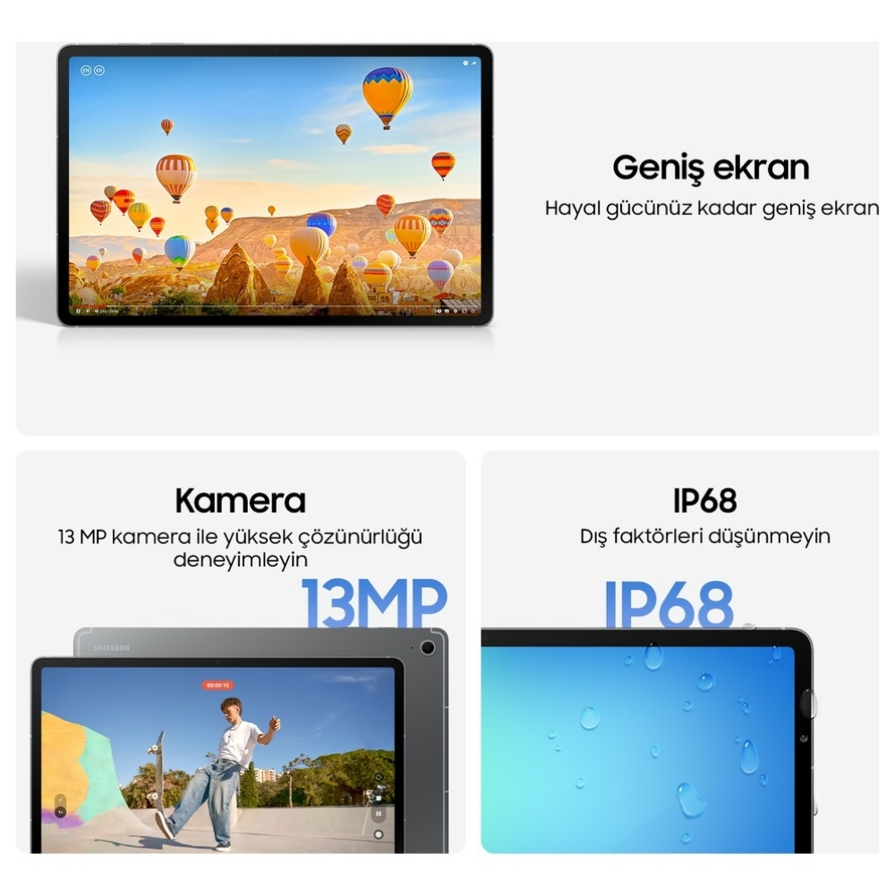 Samsung Galaxy Tab S10 FE Plus SM-X620 8GB 128GB 13.1″ Mavi Tablet