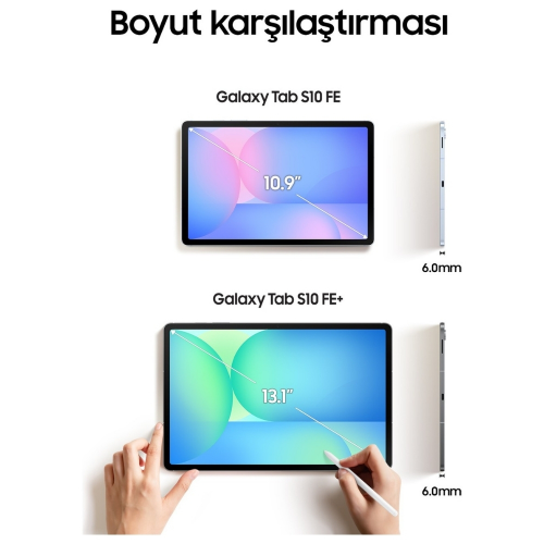 Samsung Galaxy Tab S10 FE Plus SM-X620 8GB 128GB 13.1″ Mavi Tablet