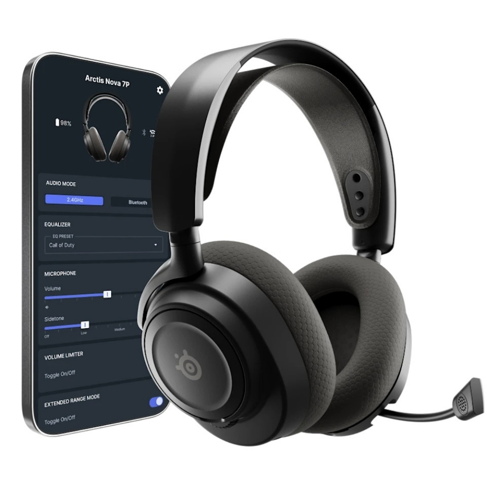 SteelSeries Arctis Nova 7P Gen 2 SSH61744 Kablolu/Kablosuz Gaming(Oyuncu) Siyah