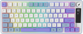 Hawk Gaming HK255BP Membrane LCD RGB Kablosuz/Bluetooth Mavi Mor %75 Türkçe Gaming Klavye