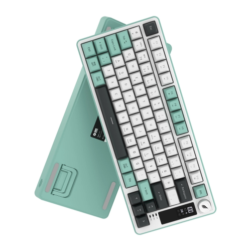 Hawk Gaming HK255WG Membrane LCD RGB Kablosuz/Bluetooth Gri Yeşil %75 Türkçe Gaming Klavye