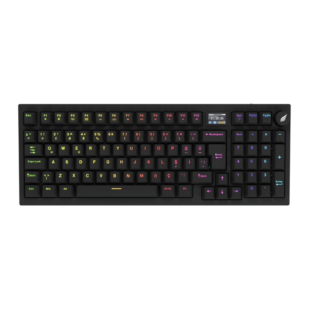 Hawk HK530 Mekanik Prelubed Switch RGB Tri-Mode Kablosuz/Bluetooth Full Türkçe Gaming Klavye