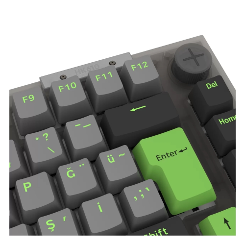 Hawk Gaming HK610 Gateron Switch RGB LCD Tri-Mode Kablosuz/Bluetooth %75 Gaming Klavye
