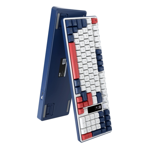 Hawk Gaming HK257 Membrane LCD RGB Kablosuz/Bluetooth Kırmızı Mavi Full Türkçe Gaming Klavye