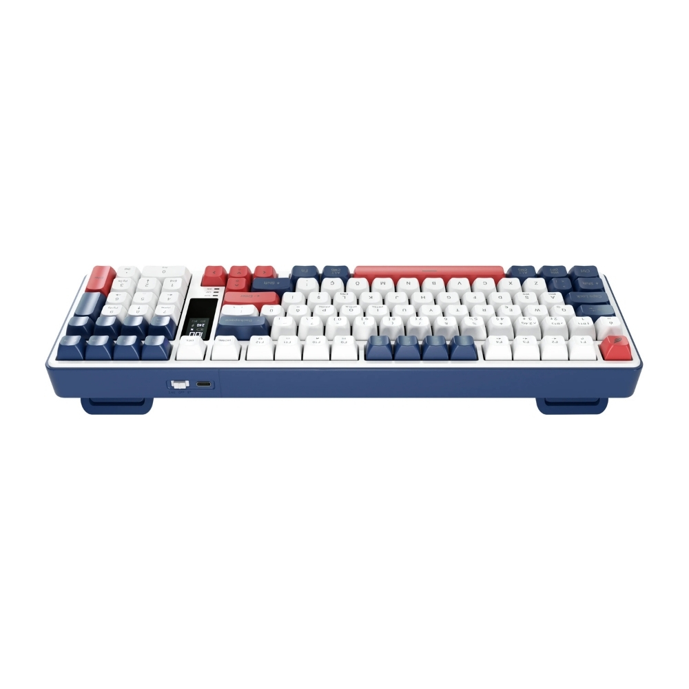 Hawk Gaming HK257 Membrane LCD RGB Kablosuz/Bluetooth Kırmızı Mavi Full Türkçe Gaming Klavye