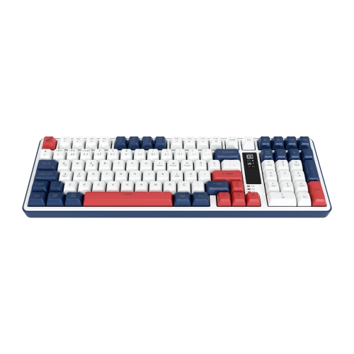 Hawk Gaming HK257 Membrane LCD RGB Kablosuz/Bluetooth Kırmızı Mavi Full Türkçe Gaming Klavye