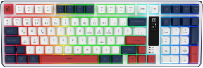 Hawk Gaming HK257 Membrane LCD RGB Kablosuz/Bluetooth Kırmızı Mavi Full Türkçe Gaming Klavye