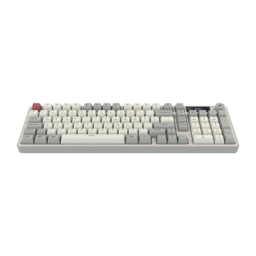 Hawk Gaming HK258RK Membrane LCD RGB Kablosuz/Bluetooth Kırmızı Haki Full Türkçe Gaming Klavye